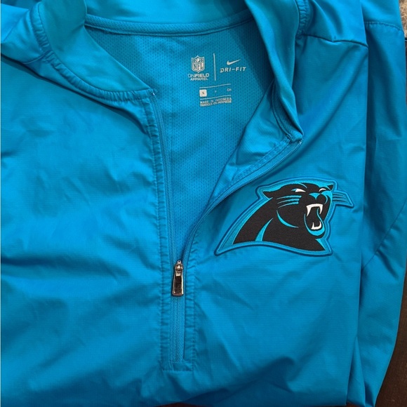 Nike NFL Men's Carolina Panthers Sideline Dri-FIT Half-Zip Pullover - Picture 4 of 6